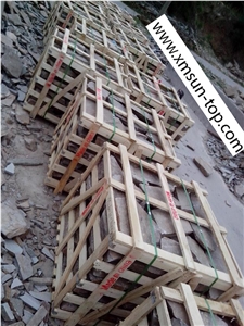 Yellow Wood Vein Slate Flagstone/China Yellow Slate Random Flagstone/Irregular Flagstone Landscape/ Wood Vein / Crazy Stone/ Landscaping Stones