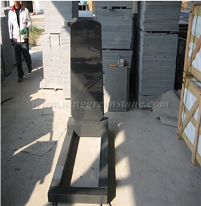 Black Granite Tombstone, Padang Dark G654 Granite