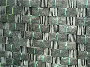 Black Quartzite Mushroom Stone, Mushroomed Cladding, Mushroom Wall, Mushroomed Stone, Mushroom Wall Cladding, Xiamen Winggreen Stone