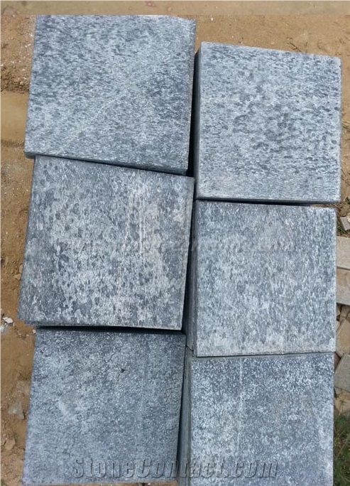 Black Quartzite Wall/Floor Tiles, Flamed Black Quartzite Stone Flooring, Flamed Black Quartzite Wall/Floor Covering, Flamed Black Quartzite Tiles, Xiamen Winggreen Stone