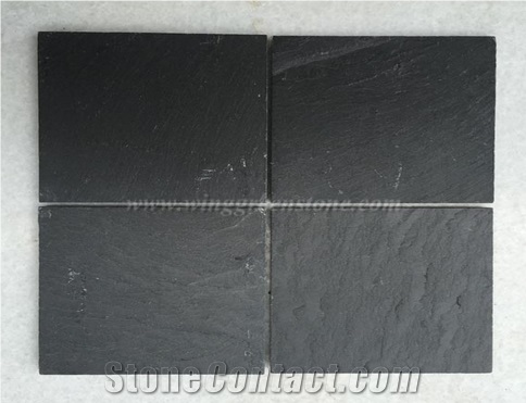 Black Slate Floor/ Wall Tiles, Black Slate Stone Flooring/ Walling, Black Slate Wall/ Floor Covering, Xiamen Winggreen Stone