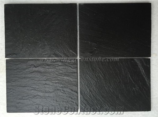 Black Slate Floor/ Wall Tiles, Black Slate Stone Flooring/ Walling, Black Slate Wall/ Floor Covering, Xiamen Winggreen Stone