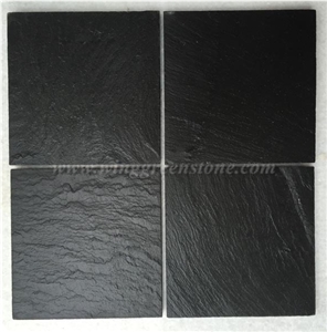 Black Slate Floor/ Wall Tiles, Black Slate Stone Flooring/ Walling, Black Slate Wall/ Floor Covering, Xiamen Winggreen Stone