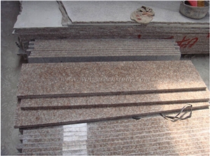Cheap Chinese Granite Steps, Pink Granite G687 Stair Riser and Treads, Winggreen