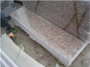 Cheap Chinese Granite Steps, Pink Granite G687 Stair Riser and Treads, Winggreen