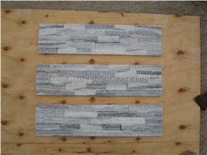 Cheap Price Pure Grey Slate Cultured Stone/Stacked Stones/Veneer Stones Panel for Exterior Decoration and Wall Cladding, Winggreen Stone