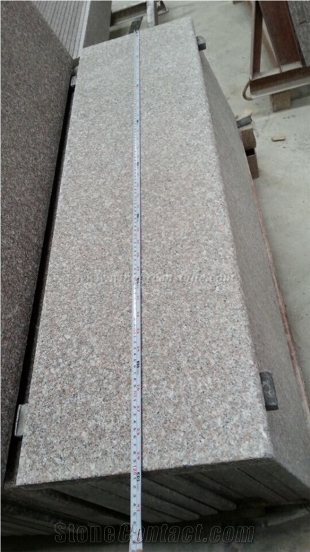 China Pink Granite G617 Stair Steps and Riser, Pink Granite Staircase, Anti-Slippery Line, Winggreen