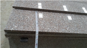 China Pink Granite G617 Stair Steps and Riser, Pink Granite Staircase, Anti-Slippery Line, Winggreen