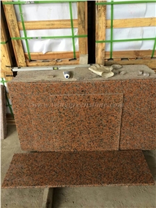 China Red Granite Steps, Maple Red Granite Stair and Riser, Winggreen