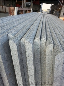 Competitive Price, G383 Granite Deck Stair, Polished Pearl Flower Granite Steps & Risers, Pearl White/Grey Pearl Chinese Granite Treads & Thresholds, Xiamen Winggreen Manufaturer
