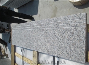 Competitive Price, G383 Granite Deck Stair, Polished Pearl Flower Granite Steps & Risers, Pearl White/Grey Pearl Chinese Granite Treads & Thresholds, Xiamen Winggreen Manufaturer