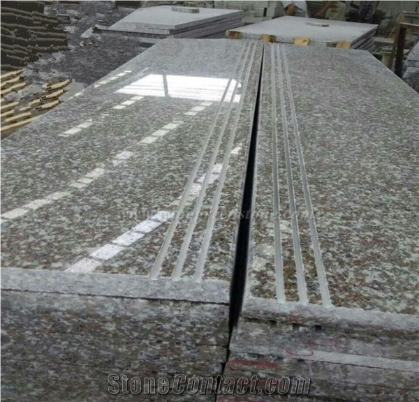 Competitive Price, G664 Granite Staircase, China Ruby Red Granite Steps, Luna Pink Granite Deck Stair, Xiamen Winggreen Manufacturer