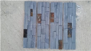 Competitive Price Grey Slate Cultured Stone/Stacked Stones/Veneer Stones Panel for Exterior Decoration and Wall Cladding, Winggreen Stone