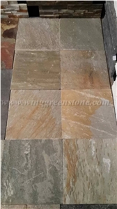 Competitive Price Wooden Yellow Slate Tiles & Slabs for Floor and Wall Covering, Winggreen Stone