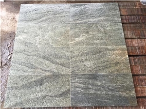 Flamed Green Quartzite Wall/Floor Tiles, Flamed Green Quartzite Stone Flooring, Flamed Green Quartzite Wall/Floor Covering, Flamed Green Quartzite Stone, Xiamen Winggreen Stone