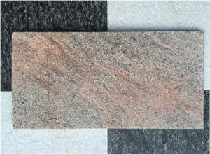 Flamed Pink/ Red Quartzite Wall/Floor Tiles, Flamed Quartzite Stone Flooring, Flamed Quartzite Wall/Floor Covering, Flamed Quartzite Stone, Xiamen Winggreen Stone