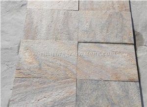 Flamed Rust Yellow Quartzite Wall/Floor Tiles, Flamed Rust Yellow Quartzite Stone Flooring, Flamed Rust Yellow Quartzite Wall/Floor Covering, Flamed Rust Yellow Quartzite Stone, Xiamen Winggreen Stone