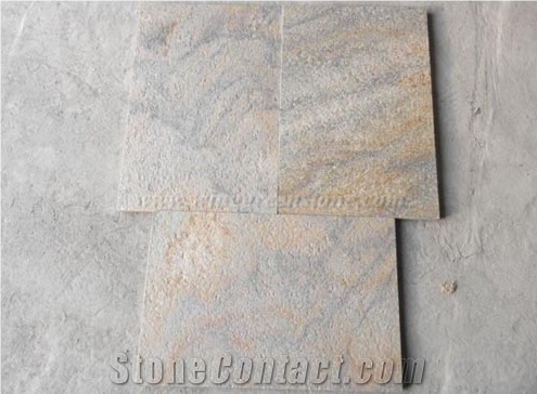 Flamed Rust Yellow Quartzite Wall/Floor Tiles, Flamed Rust Yellow Quartzite Stone Flooring, Flamed Rust Yellow Quartzite Wall/Floor Covering, Flamed Rust Yellow Quartzite Stone, Xiamen Winggreen Stone