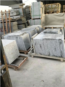 G439 Granite Step /Stair and Riser, China White Flower Granite Steps with Anti-Slippery, Winggreen