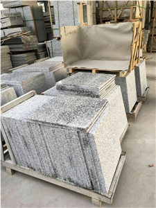G439 Granite Step /Stair and Riser, China White Flower Granite Steps with Anti-Slippery, Winggreen