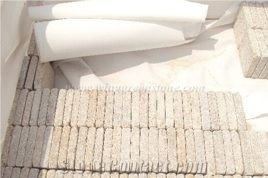 G682 Granite Cube Stone,Yellow Granite Cubestone,Rusty Granite Cubestone, Popular G682 Granite Paving Stones, Sunset Gold Granite Cubestones, Xiamen Winggren Stone