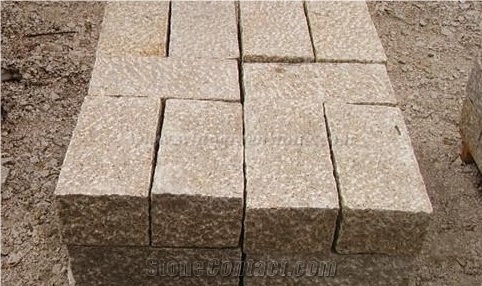 G682 Granite Cube Stone,Yellow Granite Cubestone,Rusty Granite Cubestone, Popular G682 Granite Paving Stones, Sunset Gold Granite Cubestones, Xiamen Winggren Stone