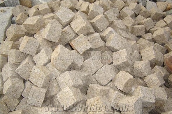 G682 Granite Cube Stone,Yellow Granite Cubestone,Rusty Granite Cubestone, Popular G682 Granite Paving Stones, Sunset Gold Granite Cubestones, Xiamen Winggren Stone