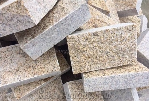 G682 Granite Cubestone for Outside, G682 Granite Cube Stone,Yellow Granite Cubestone,Rusty Granite Cubestone, Popular G682 Granite Paving Stones, Sunset Gold Granite Cubestones, Xiamen Winggren Stone