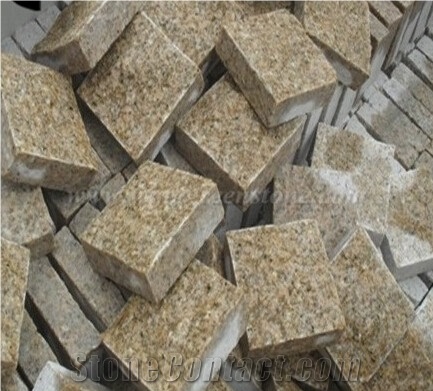 G682 Granite Cubestone for Outside, G682 Granite Cube Stone,Yellow Granite Cubestone,Rusty Granite Cubestone, Popular G682 Granite Paving Stones, Sunset Gold Granite Cubestones, Xiamen Winggren Stone