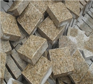 G682 Granite Cubestone for Outside, G682 Granite Cube Stone,Yellow Granite Cubestone,Rusty Granite Cubestone, Popular G682 Granite Paving Stones, Sunset Gold Granite Cubestones, Xiamen Winggren Stone