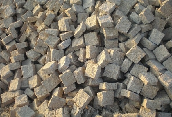 G682 Granite Cubestone for Outside, G682 Granite Cube Stone,Yellow Granite Cubestone,Rusty Granite Cubestone, Popular G682 Granite Paving Stones, Sunset Gold Granite Cubestones, Xiamen Winggren Stone
