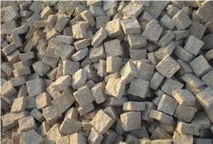 G682 Granite Cubestone for Outside, G682 Granite Cube Stone,Yellow Granite Cubestone,Rusty Granite Cubestone, Popular G682 Granite Paving Stones, Sunset Gold Granite Cubestones, Xiamen Winggren Stone