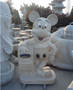 Granite Mailbox, Animal Carvings Outdoor Mailbox