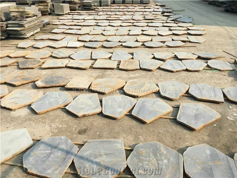 Grey Flagstone Pavements, Basalt Flagstone Walkway Pavers, Irregular Flagstone, Winggreen
