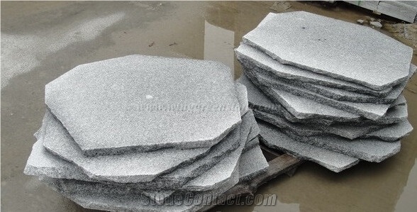 Grey Granite Stepping Stone, Irregular Stepping Stone, Random Shape Flagstone, Exterior Paving Stone, Outside Step Stone, Random Shape Paving Stone, Xiamen Winggreen Stone