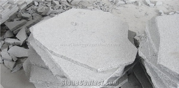 Grey Granite Stepping Stone, Irregular Stepping Stone, Random Shape Flagstone, Exterior Paving Stone, Outside Step Stone, Random Shape Paving Stone, Xiamen Winggreen Stone