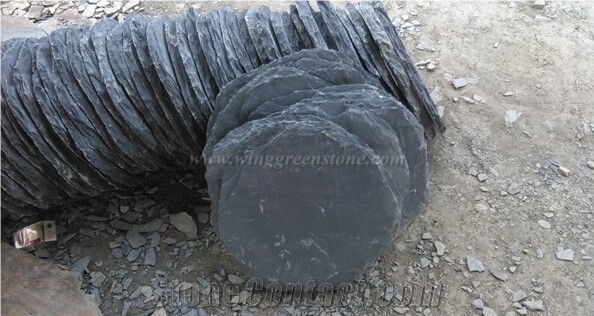 Grey Slate Step Stone, Irregular Stepping Stone, Random Shape Flagstone, Exterior Paving Stone, Outside Step Stone, Random Shape Paving Stone