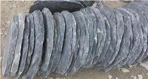 Grey Slate Step Stone, Irregular Stepping Stone, Random Shape Flagstone, Exterior Paving Stone, Outside Step Stone, Random Shape Paving Stone