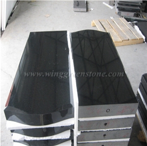 Hebei Black Russia Tombstone Granite Gravestone