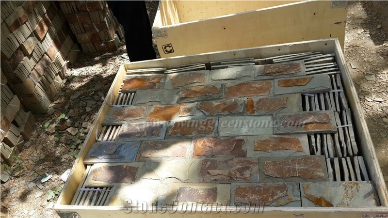 High Quality Cheap Price Rustic Slate Mushroom for Wall Cladding, Winggreen Stone