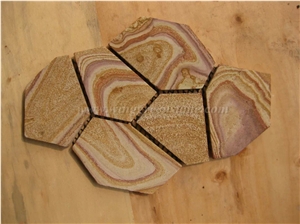 High Quality Sandstone Irregular Shape Flagstone Pavers/Random Flagstone/Meshed Paver Stone for Floor & Wall Cladding Pavers, Winggreen Stone High Quality Sandstone Irregular Shape Flagstone Pavers/Random Flagstone/Meshed Paver Stone for Floor & Wall Cladding Pavers, Winggreen Stone