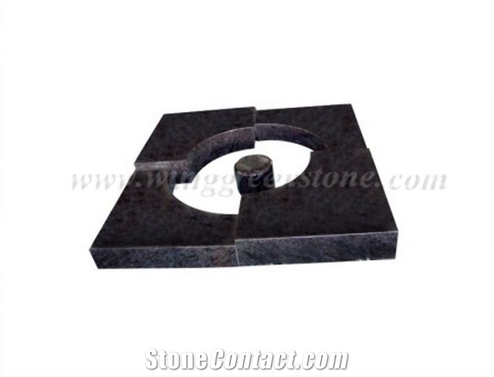 Hot Sales Cheap Black Granite Tombstones/Monuments, Winggreen Stone