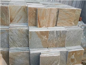Hot Sales High Quality Wooden Yellow Slate Tiles & Slabs for Floor and Wall Covering, Winggreen Stone