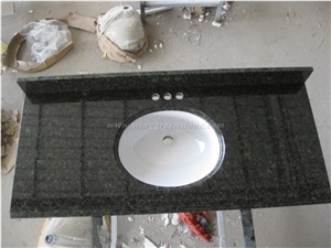 Imported Green Granite, Verde Ubatuba Granite Bathroom Countertops, Labrador Green Granite Vanity Tops, Green Ubatuba Granite Custom Vanity Tops, Xiamen Winggreen Manufacturer