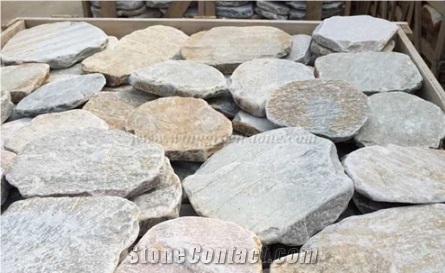 Natural Step Stone, Slate Step Stone, Irregular Stepping Stone, Random Shape Flagstone, Exterior Paving Stone, Outside Step Stone, Random Shape Paving Stone