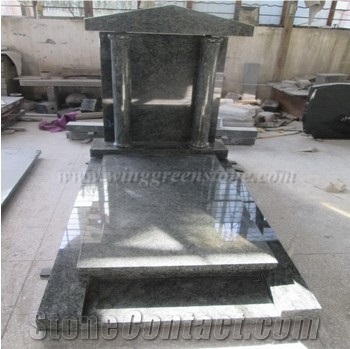Olive Green French Tomstones Granite Gravestones