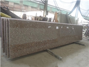 Owan Factory, G648 Kitchen Countertops, Top Quality Light Pink Granite Kitchen Island Tops, Polished Zhangpu Hong Granite Kitchen Desk Tops, Xiamen Winggreen Manufacturer