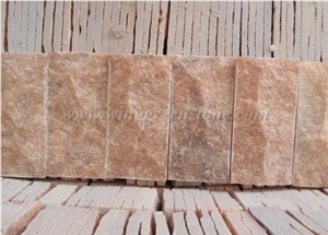 Pink Granite Mushroom Stone, Mushroomed Cladding, Mushroom Wall, Mushroomed Stone, Mushroom Wall Cladding, Xiamen Winggreen Stone