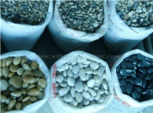 Polished Pebble Stone, Pebble Beach Granite, Natural Pebble, Natural Cobble, River Stone, Natural Gravels, Various Colors Stone, Rain Flower Stone, Xiamen Winggreen Stone