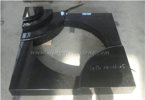 Popular Design Black Granite Gravestone/Tombstone/Monument, Winggreen Stone